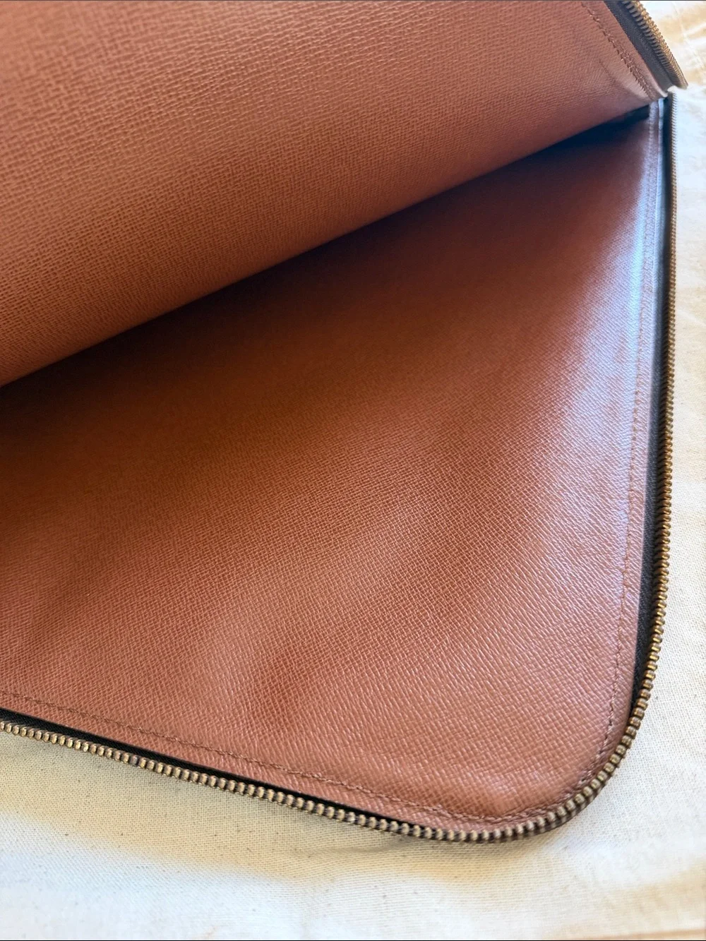 Louis Vuitton Monogram Canvas Laptop Sleeve - Brown & Gold